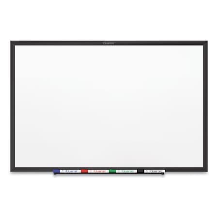 Quartet Magnetic Whiteboard, 36"x24", Black Alum, Magnetic Dry Erase, 24", 36", Aluminum Frame, White SM533B